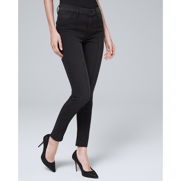 White House Black Market Denim - White House Black Market | Mid-Rise Pintucked Skinny Ankle Jeans